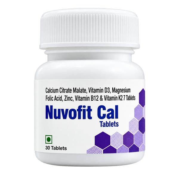 Nuvofit Cal – Calcium, Vitamin D3 & K2 Tablets (30 Tablets)