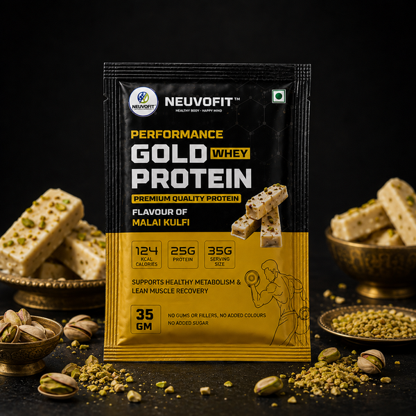 Neuvofit Performance Gold Whey Protein – Trial Pack (100g, All 3 Flavours)